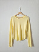 NEW Free People Yellow Thermal Tee (L)