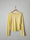 NEW Free People Yellow Thermal Tee (L)