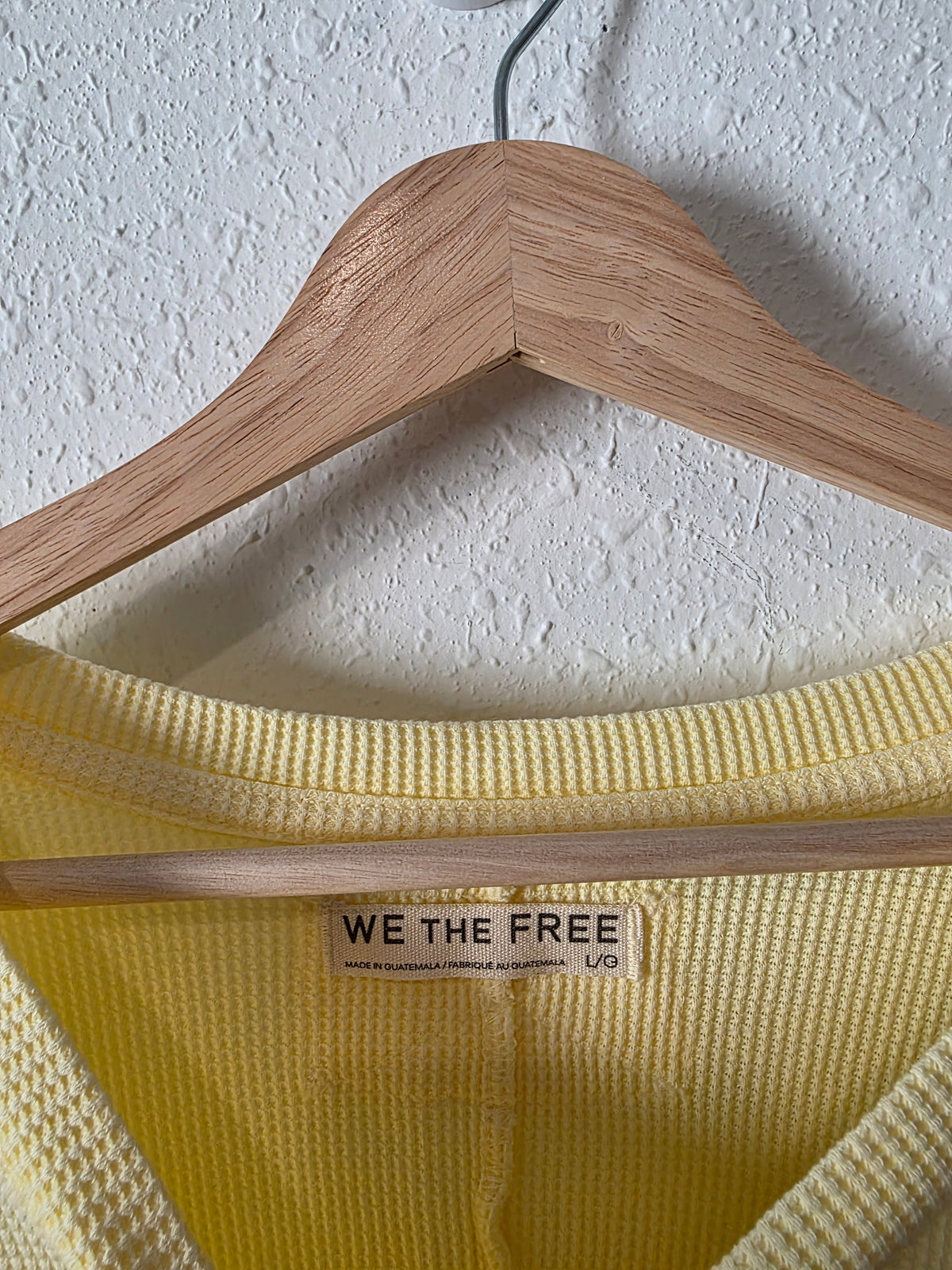 NEW Free People Yellow Thermal Tee (L)