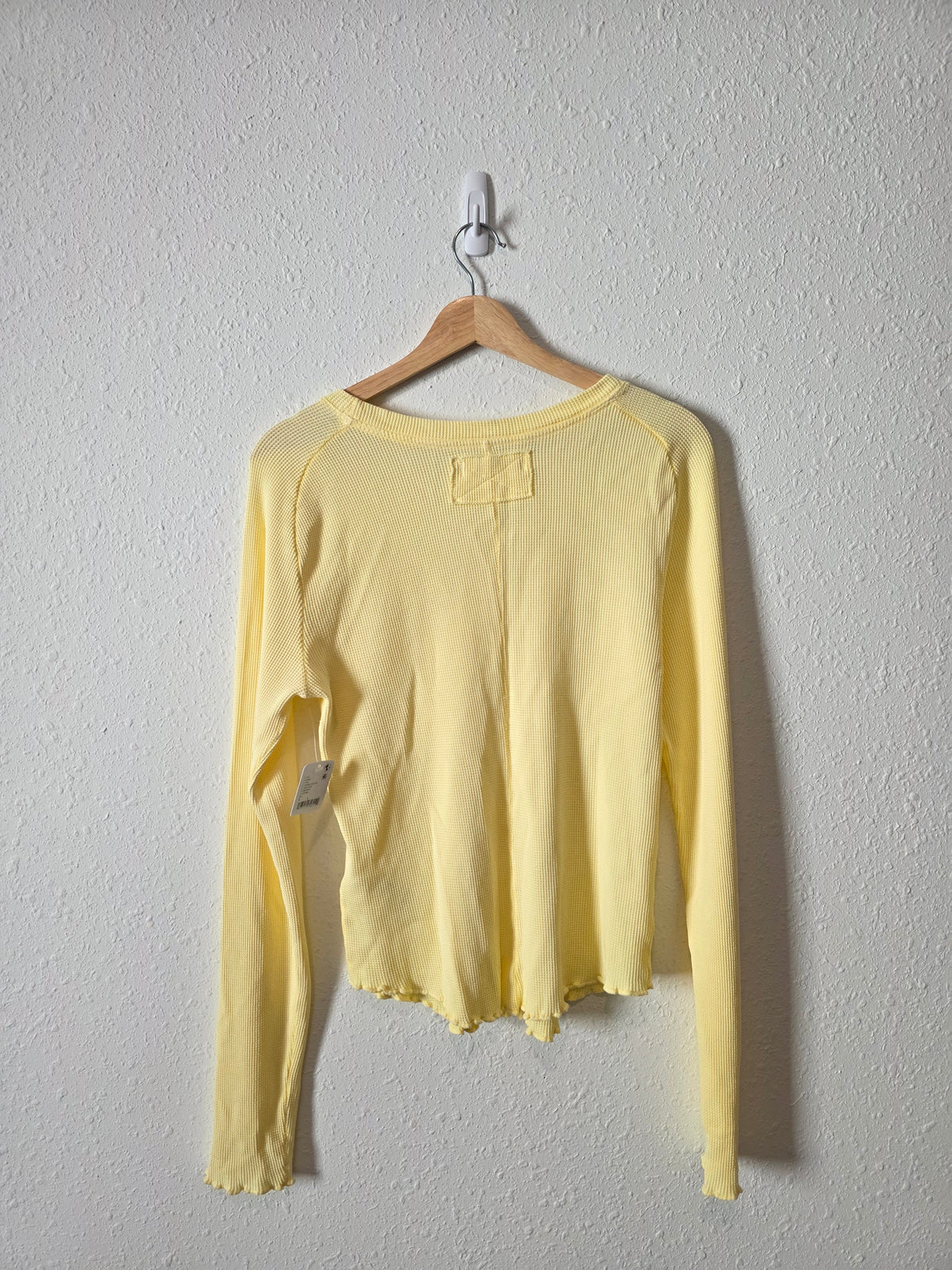 NEW Free People Yellow Thermal Tee (L)