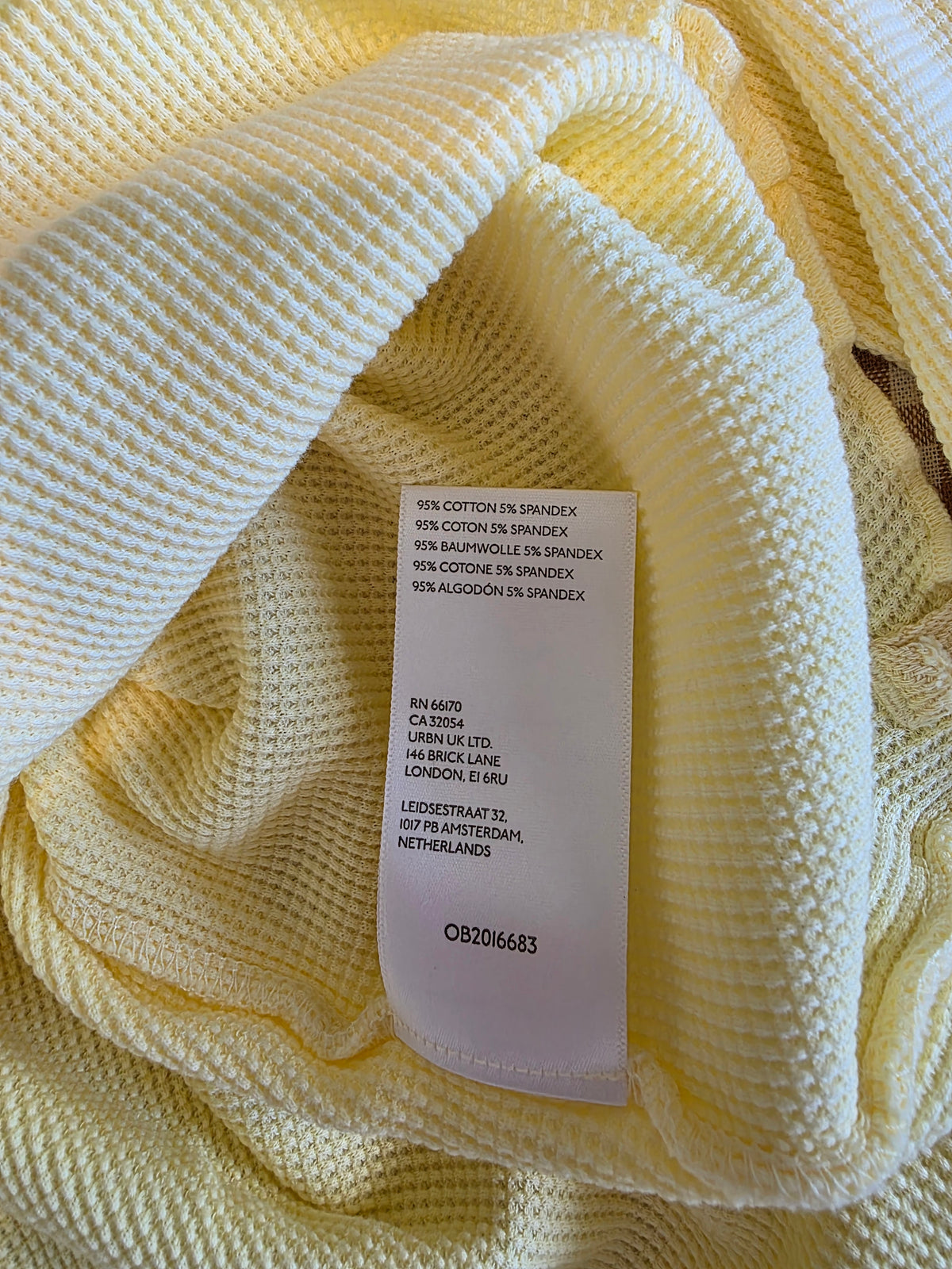 NEW Free People Yellow Thermal Tee (L)