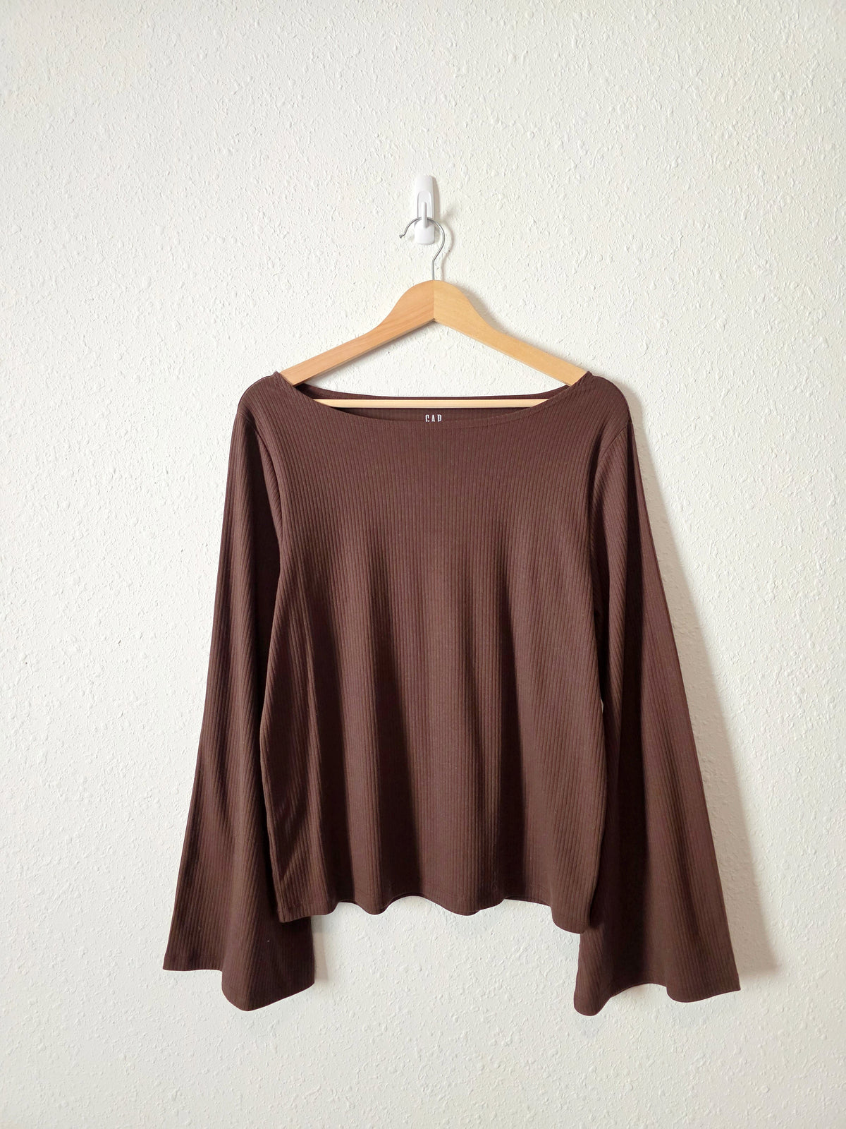 Gap Brown Flare Sleeve Top (XL)