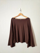 Gap Brown Flare Sleeve Top (XL)
