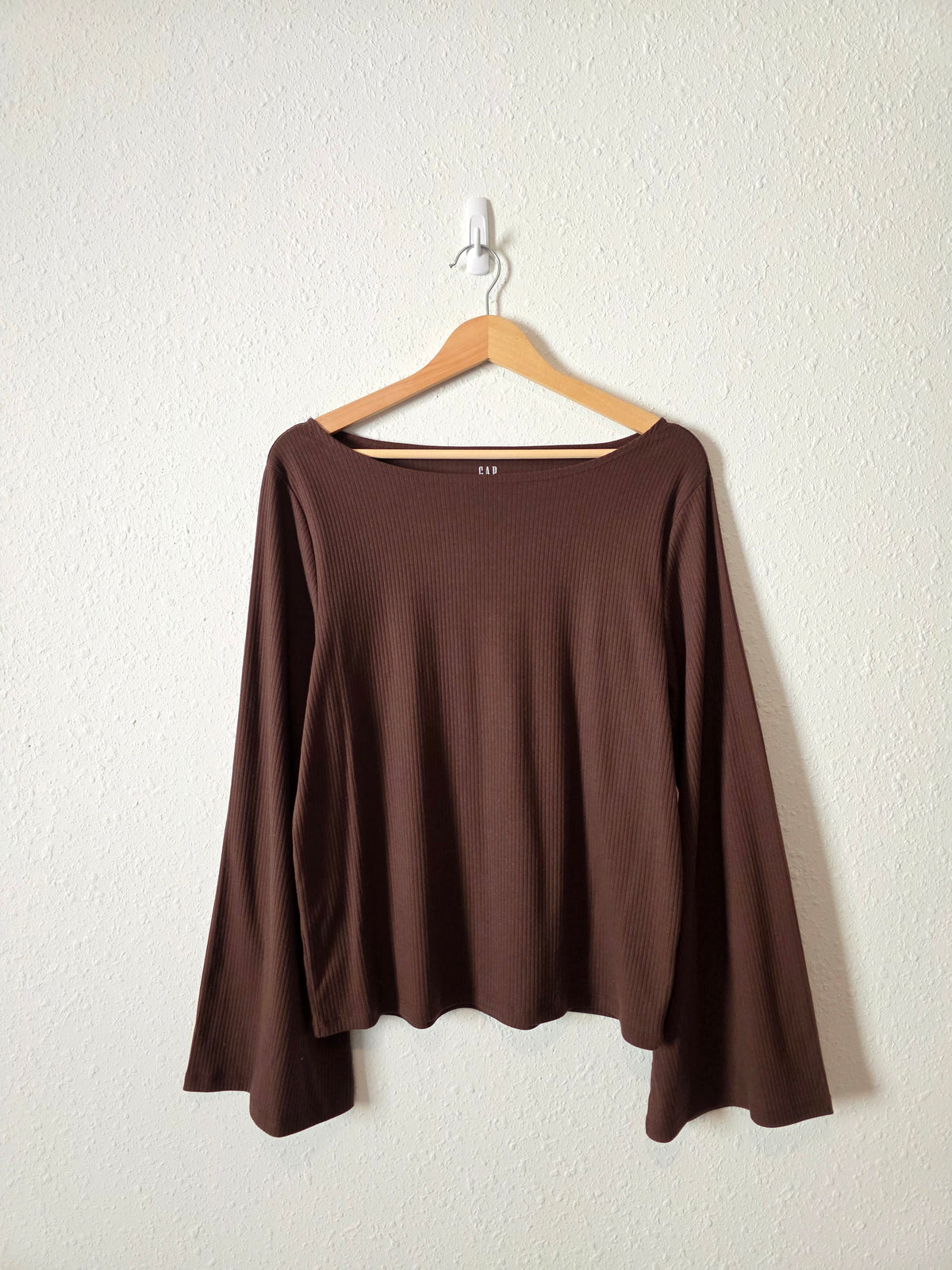 Gap Brown Flare Sleeve Top (XL)