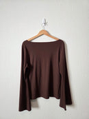 Gap Brown Flare Sleeve Top (XL)