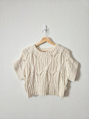 By Together Cable Knit Crop Sweater (S)