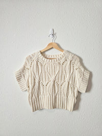 By Together Cable Knit Crop Sweater (S)