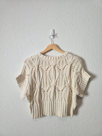 By Together Cable Knit Crop Sweater (S)