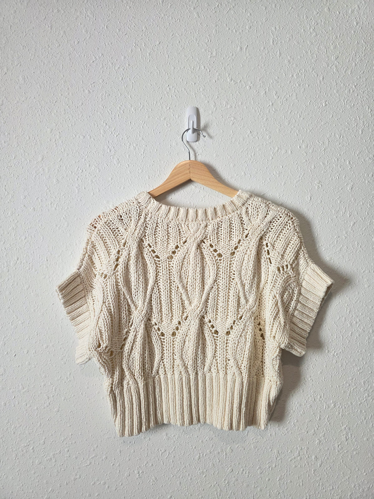 By Together Cable Knit Crop Sweater (S)