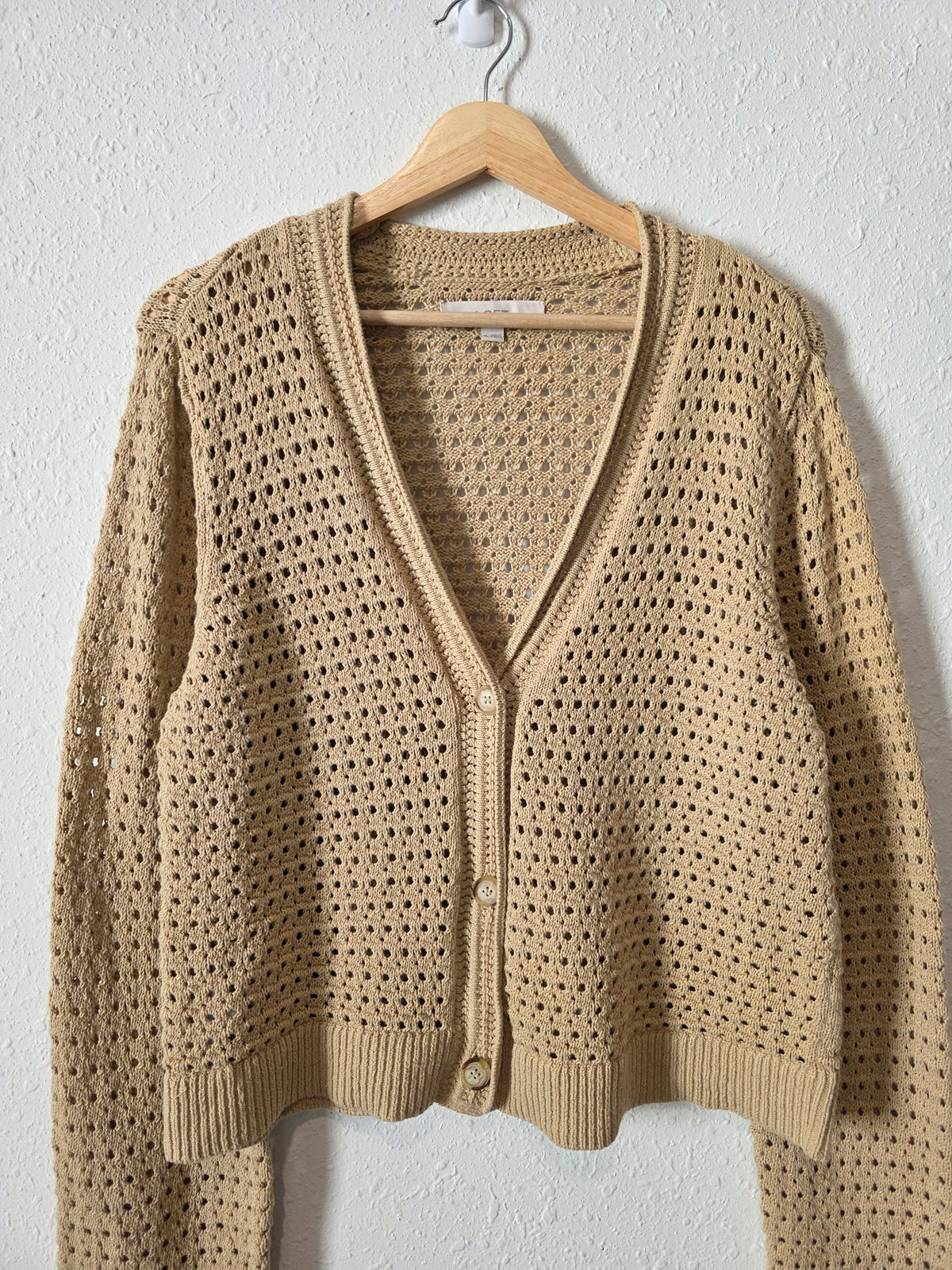 Loft Crochet Knit Cardigan (XL)