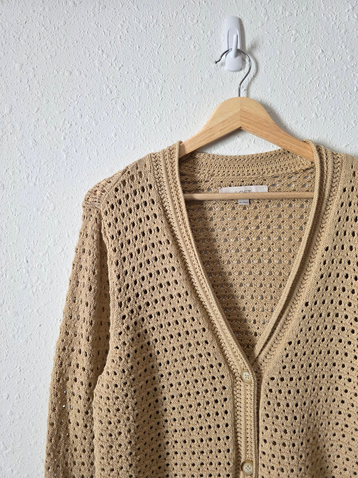Loft Crochet Knit Cardigan (XL)