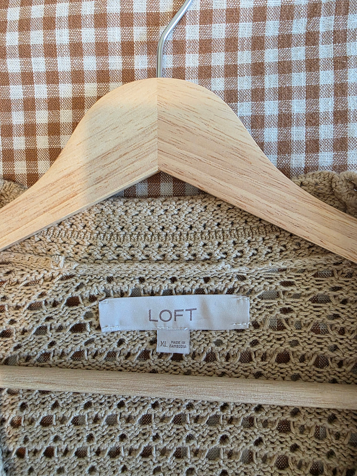 Loft Crochet Knit Cardigan (XL)