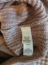 LL Bean Brown Cotton Blend Cardigan (L)