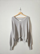 Aerie Gray Ribbed Sweater (S)