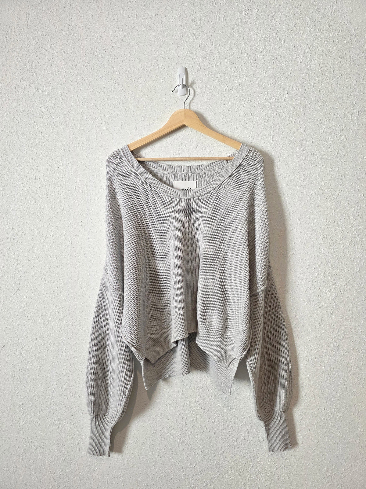Aerie Gray Ribbed Sweater (S)