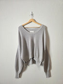 Aerie Gray Ribbed Sweater (S)