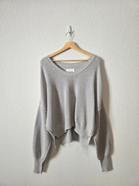 Aerie Gray Ribbed Sweater (S)