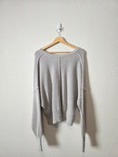 Aerie Gray Ribbed Sweater (S)