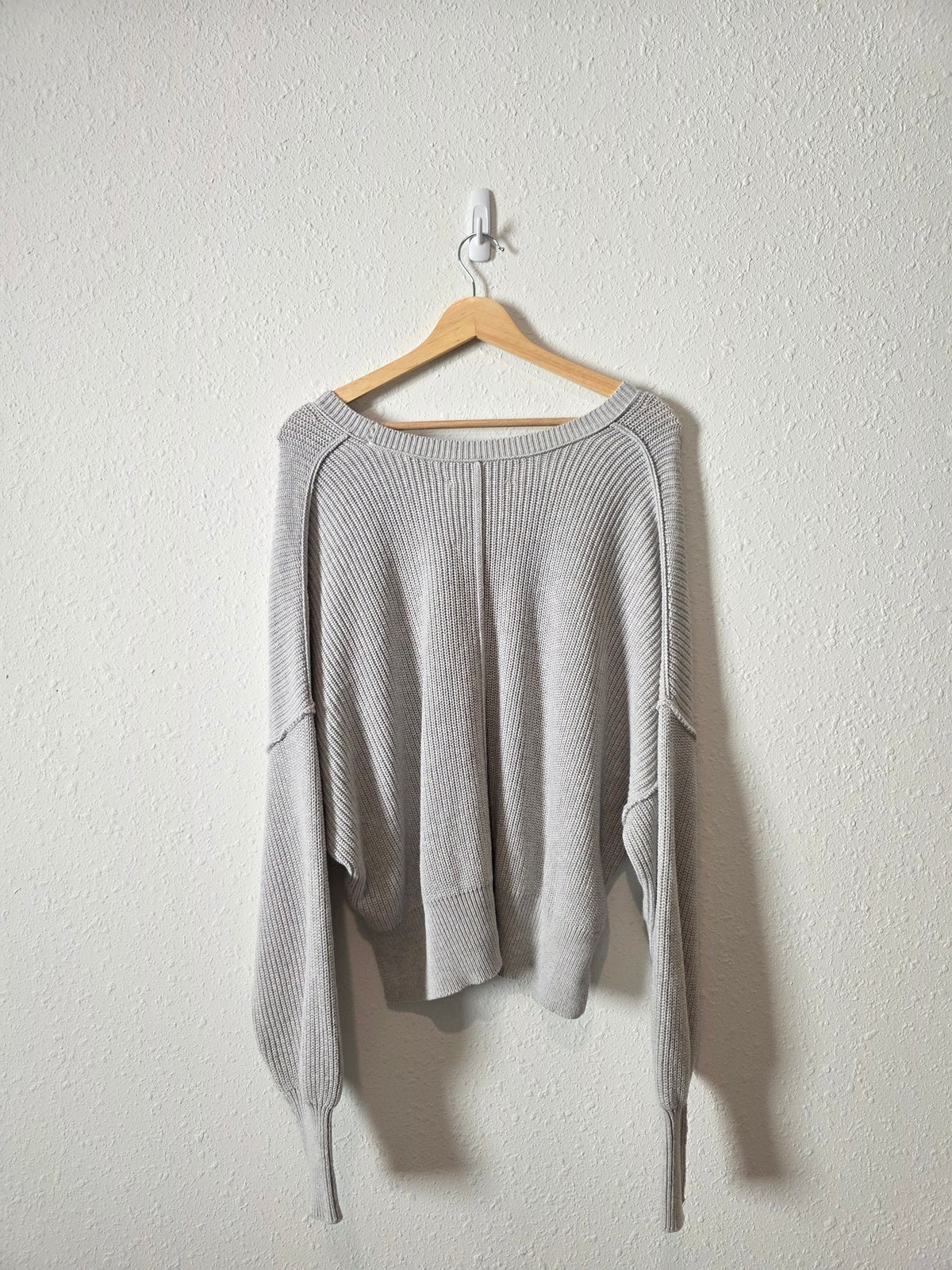 Aerie Gray Ribbed Sweater (S)