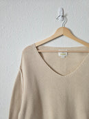 Aerie Oat Cotton Boxy Sweater (M)