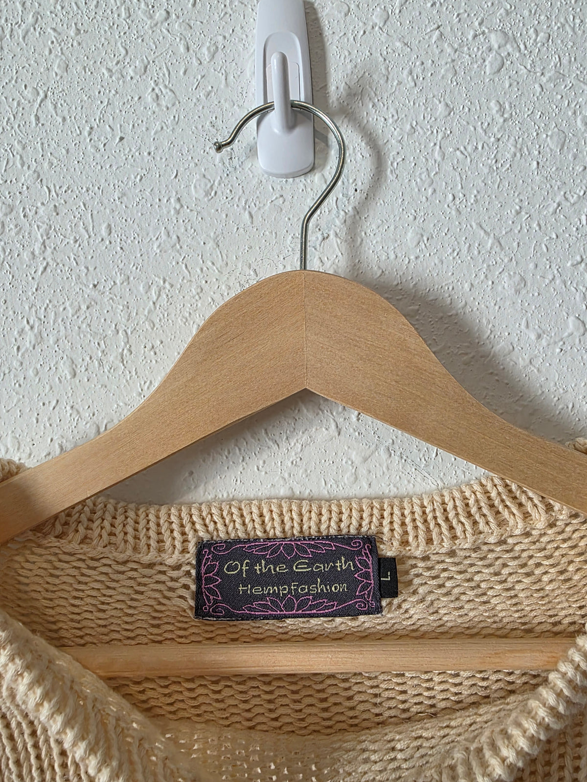 Vintage Hemp Wool Blend Sweater (L)