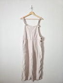 Lou & Grey Gingham Linen Overalls (S)