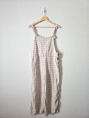 Lou & Grey Gingham Linen Overalls (S)