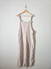 Lou & Grey Gingham Linen Overalls (S)