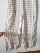 Lou & Grey Gingham Linen Overalls (S)
