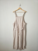 Lou & Grey Gingham Linen Overalls (S)
