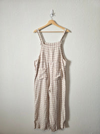 Lou & Grey Gingham Linen Overalls (S)