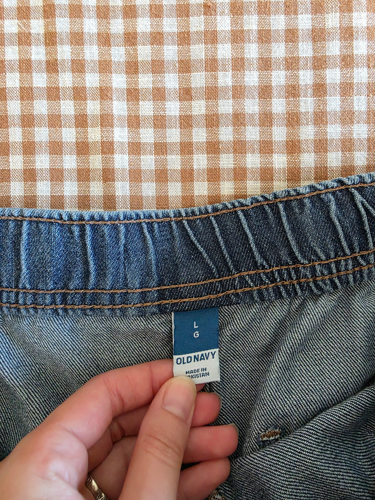 Relaxed Pull On Barrel Jeans (L)