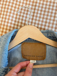 Light Wash Crop Denim Jacket (XL)