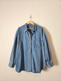 Oversized Denim Button Up Shirt (XXL)