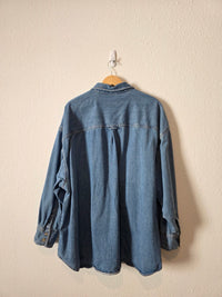 Oversized Denim Button Up Shirt (XXL)