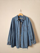 Oversized Denim Button Up Shirt (XXL)
