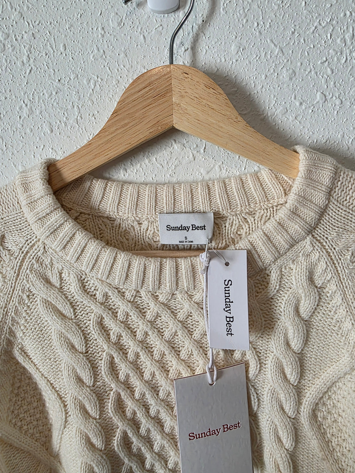 NEW Sunday Best Cable Knit Sweater (S)
