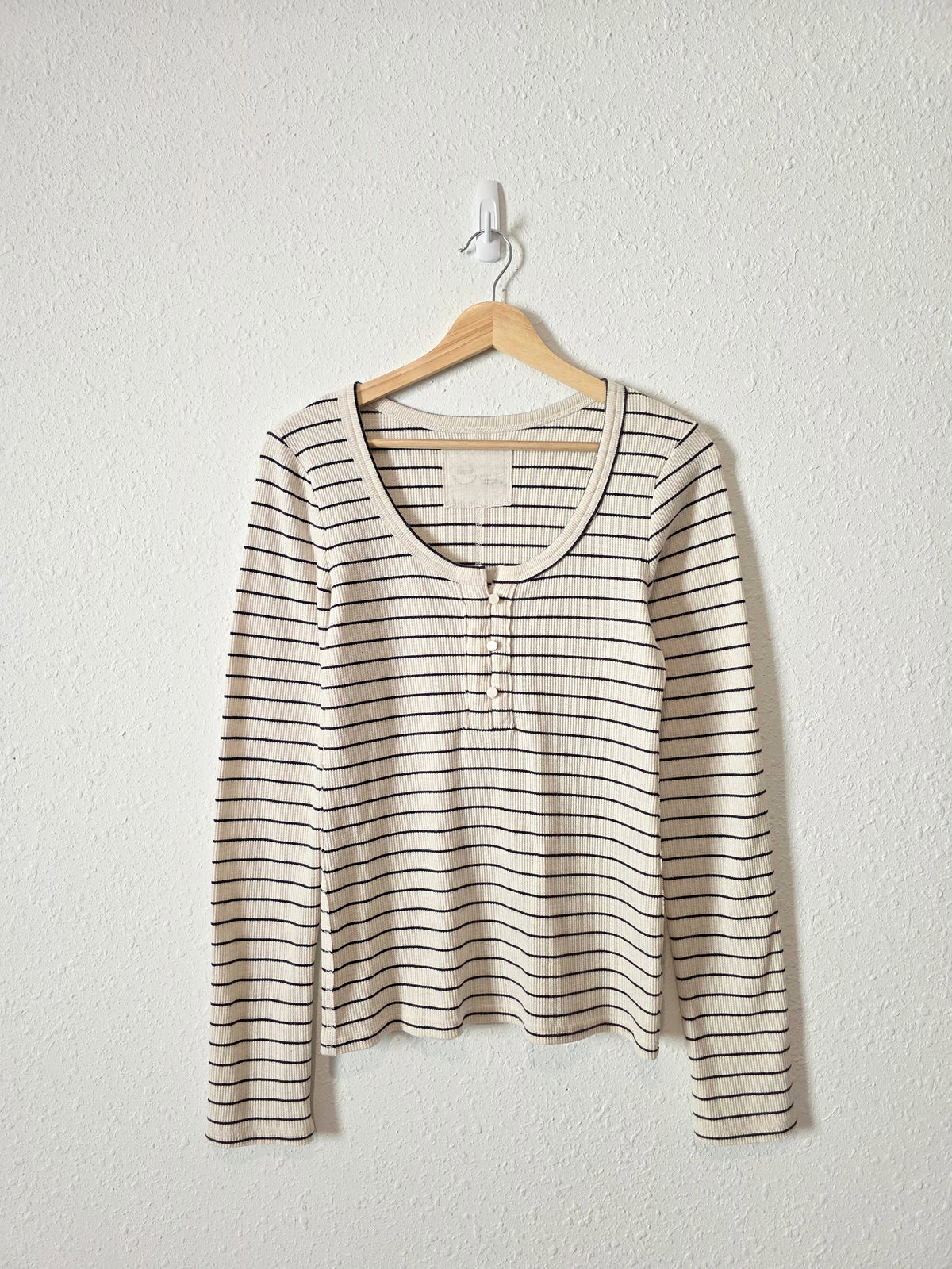 Aerie Striped Henley Tee (M)