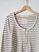 Aerie Striped Henley Tee (M)