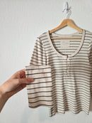 Aerie Striped Henley Tee (M)