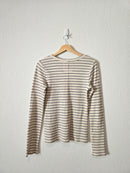 Aerie Striped Henley Tee (M)