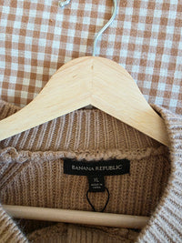 Banana Republic Camel Cardigan Sweater (XL)