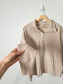 Negative Waffle Henley Sweatshirt (M)