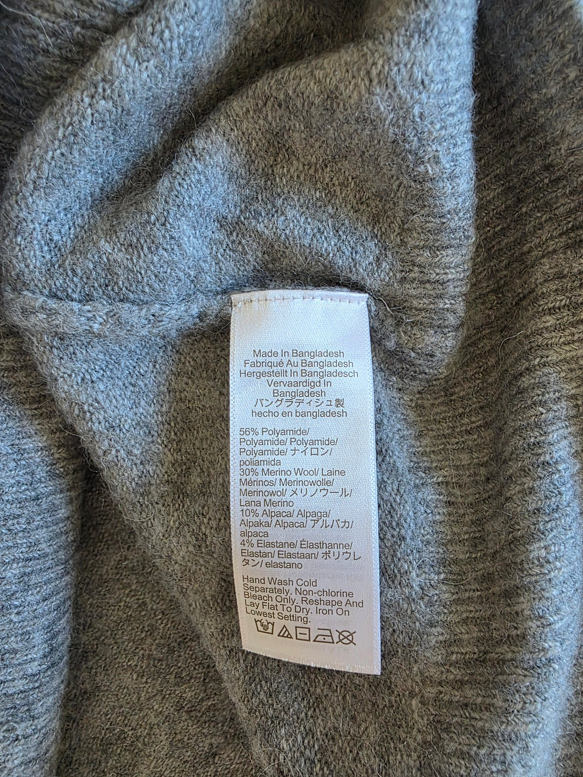 J.Crew Gray Merino Wool Blend Sweater (M)