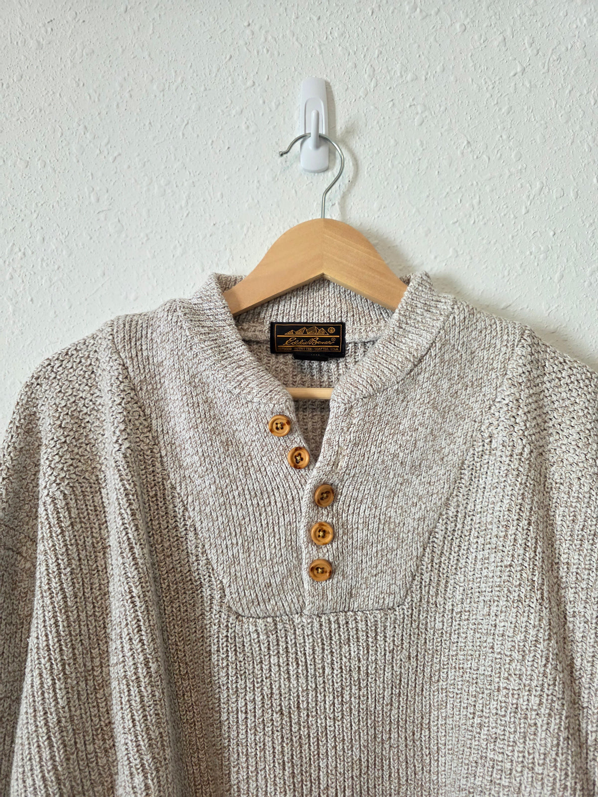 Vintage Eddie Bauer Henley Sweater (L)
