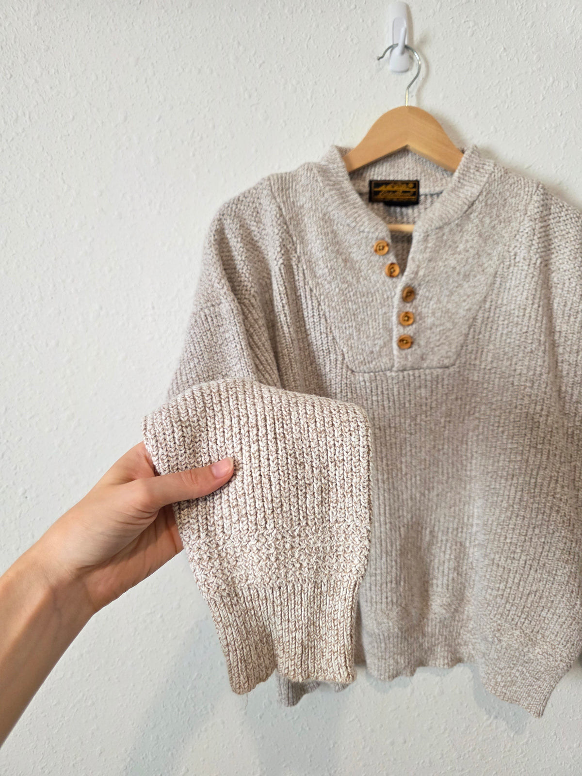 Vintage Eddie Bauer Henley Sweater (L)