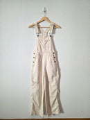 Aerie Ecru Straight Denim Overalls (XXS)