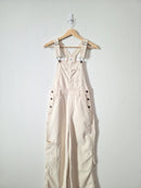Aerie Ecru Straight Denim Overalls (XXS)
