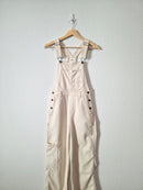 Aerie Ecru Straight Denim Overalls (XXS)