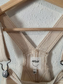 Aerie Ecru Straight Denim Overalls (XXS)
